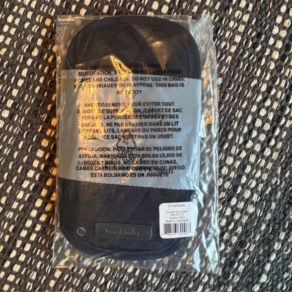 NWT Vera Bradley Navy Blue Double Eye Glass Case - Picture 3 of 4